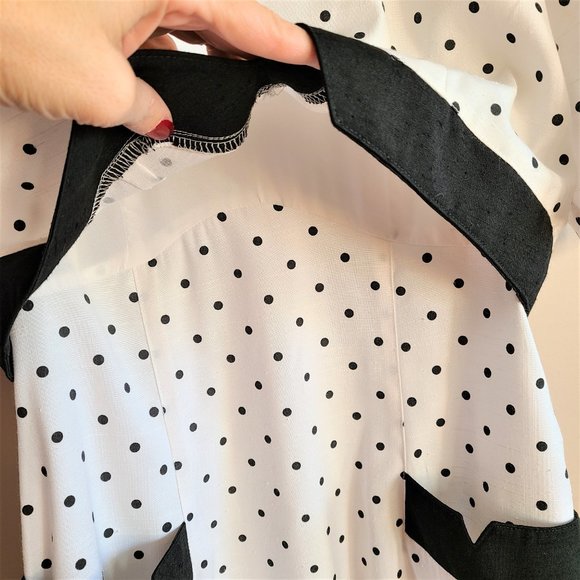 J. R Petite by Joseph Ribkoff 80s Polka Dot Dress - Picture 7 of 15